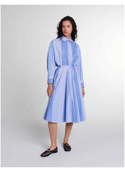 Robe longue loose à rayures