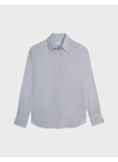 Chemise Ambre gorge cachée rayée