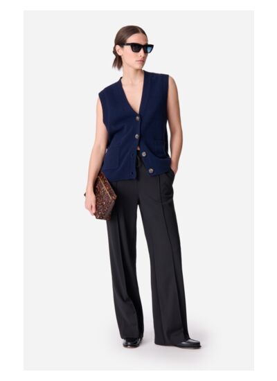 Cardigan Sans Manches Dashley En Coton Et Lin