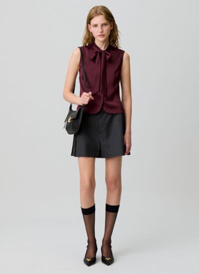 Claudie pierlot Chemise satinée sans manches