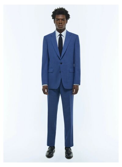 Costume ajusté en toile de laine