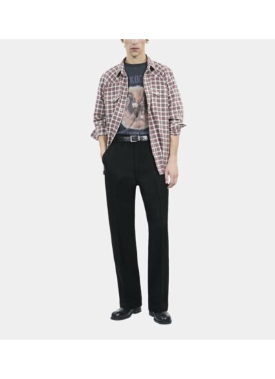 Pantalon En Laine Noire Homme