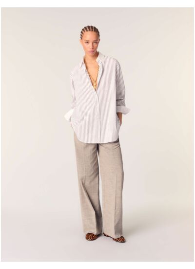 Chemise strassée à rayures