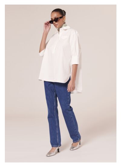 Top Tallulah-Blanc en Coton