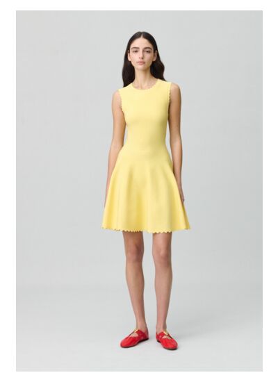 Robe courte patineuse fine maille