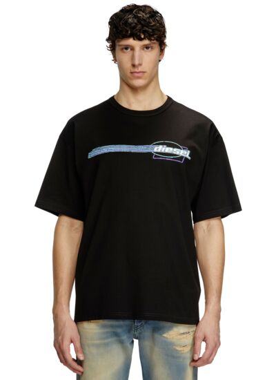 Diesel T-shirt avec graphismes de logo floqué