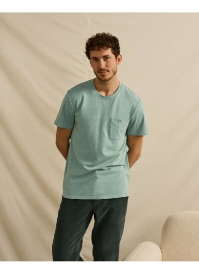 T-shirt col rond vert clair