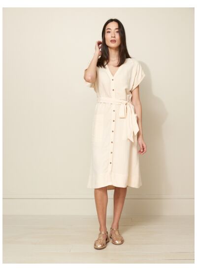 ROBE CHEMISE LIN VISC