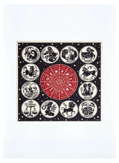 Pochette en laine et soie à imprimé