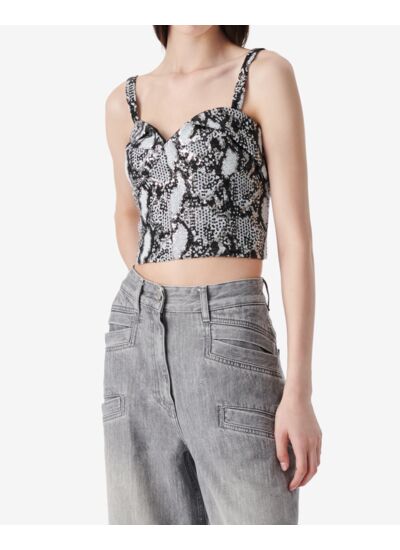 Top Corset À Sequins
