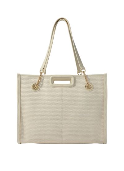 Cabas en textile effet raphia