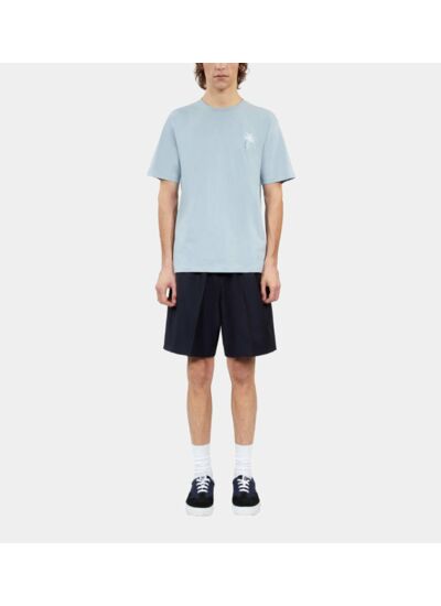T-Shirt Bleu Ciel Avec Broderie Palm Tree Homme