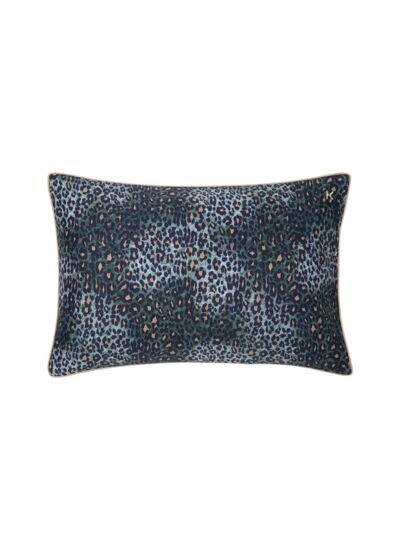 Kenzo - Taie d'oreiller en satin multicouleurs, K Léopard