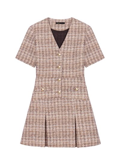 Robe courte en tweed