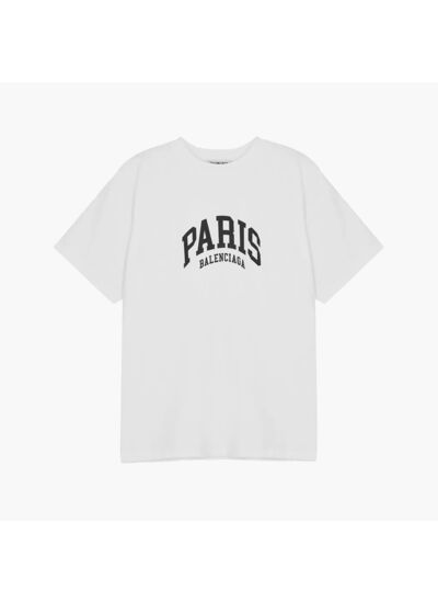 Balenciaga T-Shirt Cities Paris Blanc