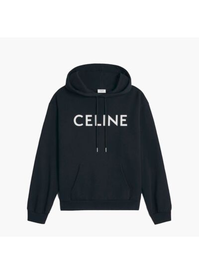 Celine Black Hoodie White