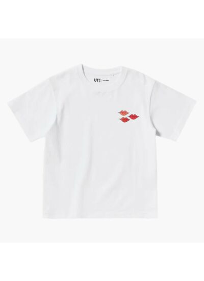 Kaws T-shirt - Graphique Hug KAWS x Warhol - White Pink