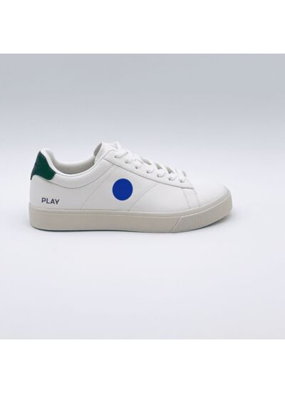 Sneaker Meribel PLAY blanches avec détail vert