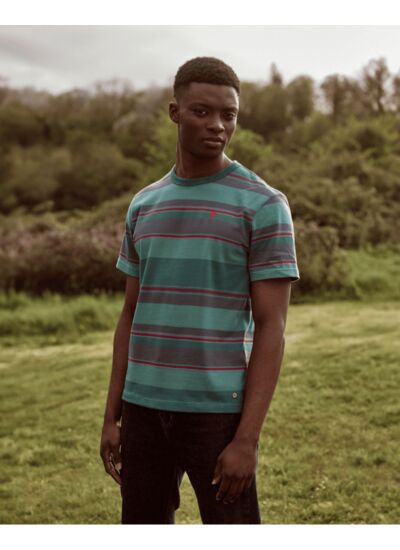 T-shirt vert foncé & multicolore