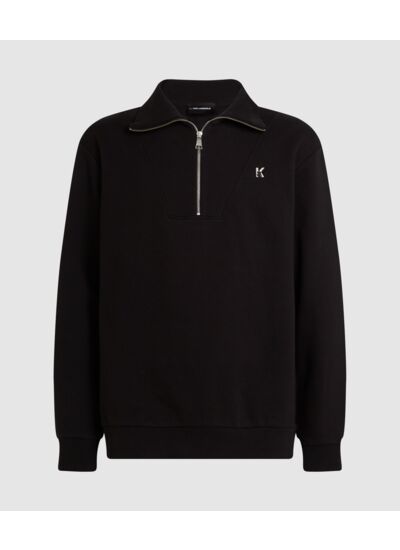 K LOGO HALF ZIP SWEATSHIRT