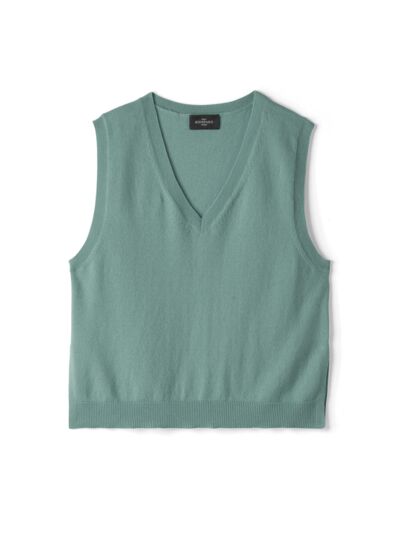 Pull V ample sans manches - Femme - FEUILLE