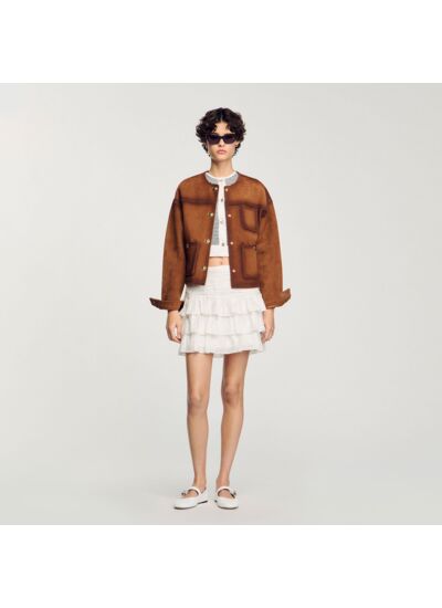 Jupe courte à volants