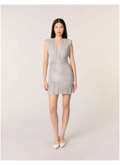 Robe courte métallisée