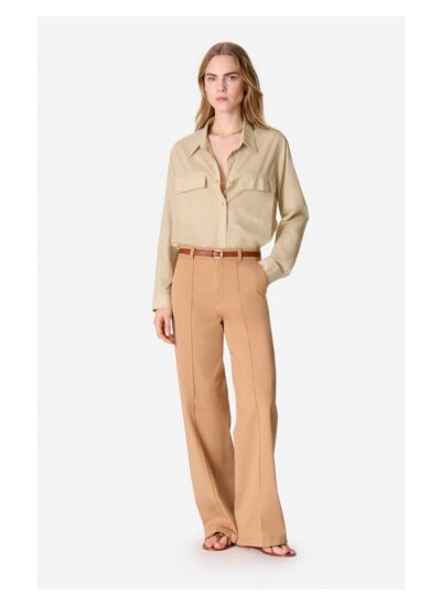 Pantalon Dulce En Cuir De Vachette