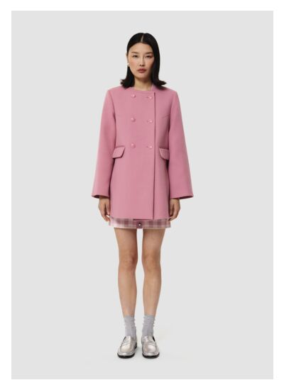 Manteau Matisse-rose en double coton