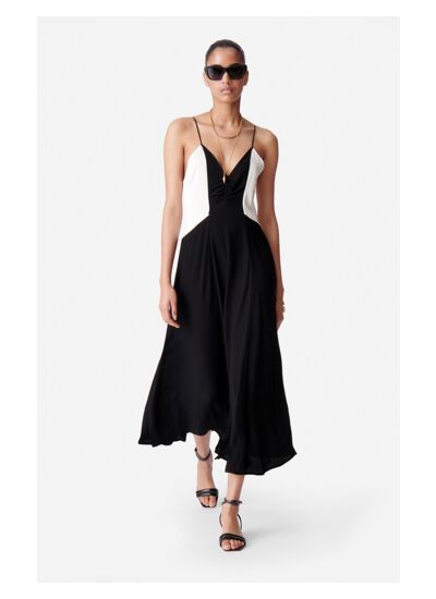 Robe Dragée En Viscose Mélangée