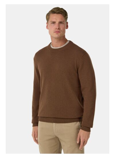 Pull Col Rond En Maille De Cachemire Mélangé