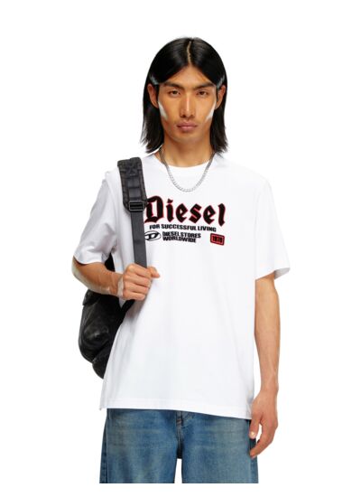 T-shirt avec imprimé Diesel floqué