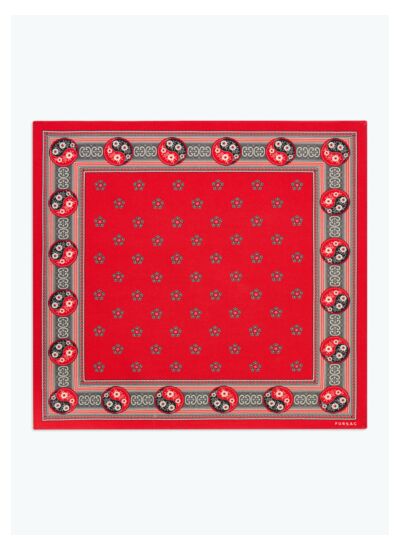 Pochette en laine et soie à imprimé