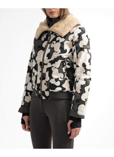 Veste de ski bomber imprimée femme