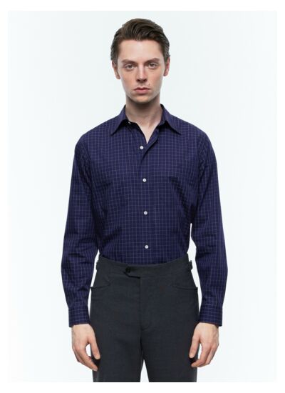 Chemise en coton à carreaux