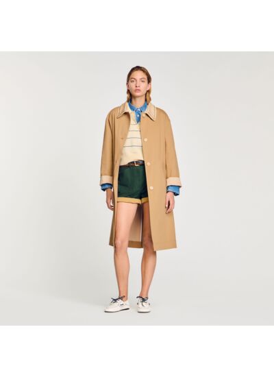 Trench à col strassé