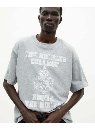 T-Shirt Manches Courtes Avec Print Devant