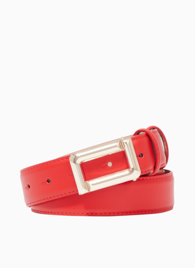 Angèle de lancel - ceinture angèle - rouge baiser