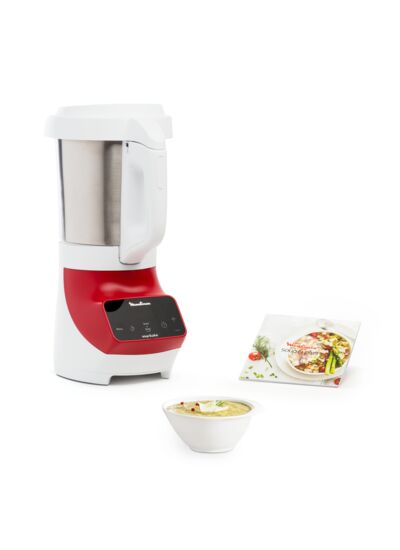 Soup&plus, Blender chauffant, 3 programmes automatiques, 1100W, Rouge