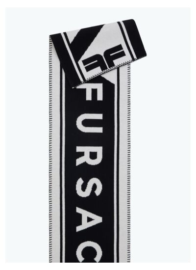 Écharpe en maille bicolore