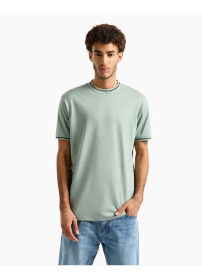 T-shirt vert logo milieu n