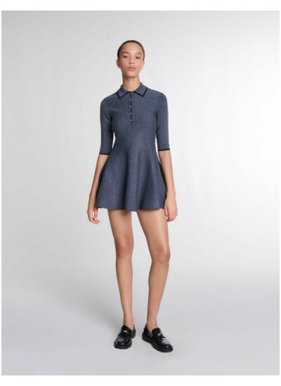 Robe courte en maille