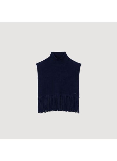 Col écharpe en maille velours