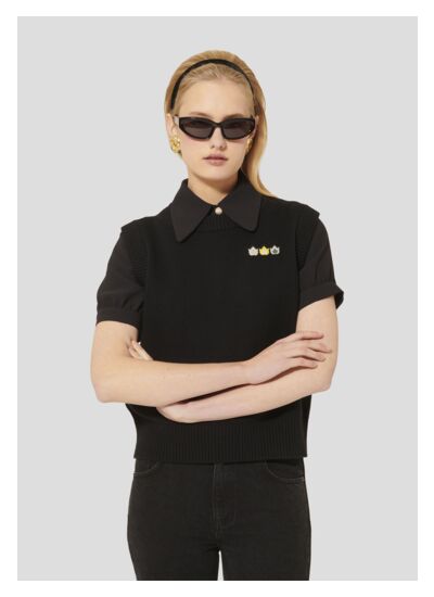 Pull Pimprenelle-Charcoal en Laine