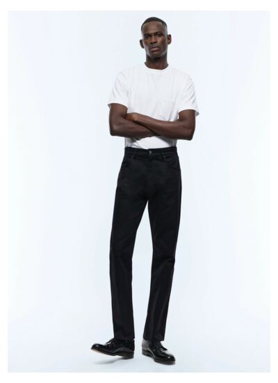 Pantalon 5 poches en twill de coton