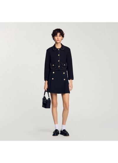 Veste courte à col claudine