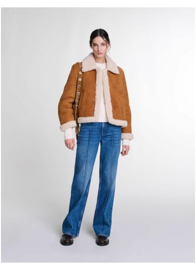 Manteau fourré effet mouton