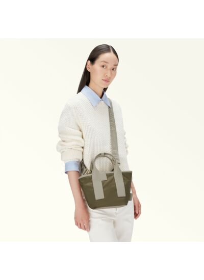 FURLA PIUMA S TOTE - TESSUTO NYLON RICICLATO COLORBLOCK+ARES