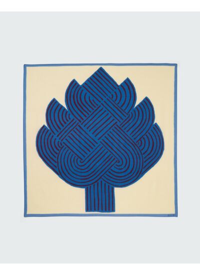 Carré imprimé artichaut - Accessoire - BLEU PIGMENT