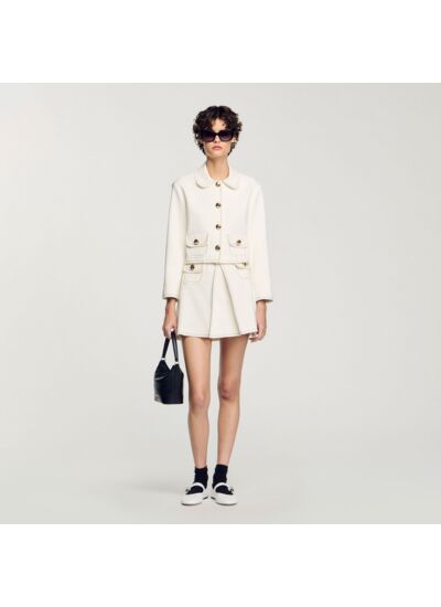 Jupe courte à plis creux